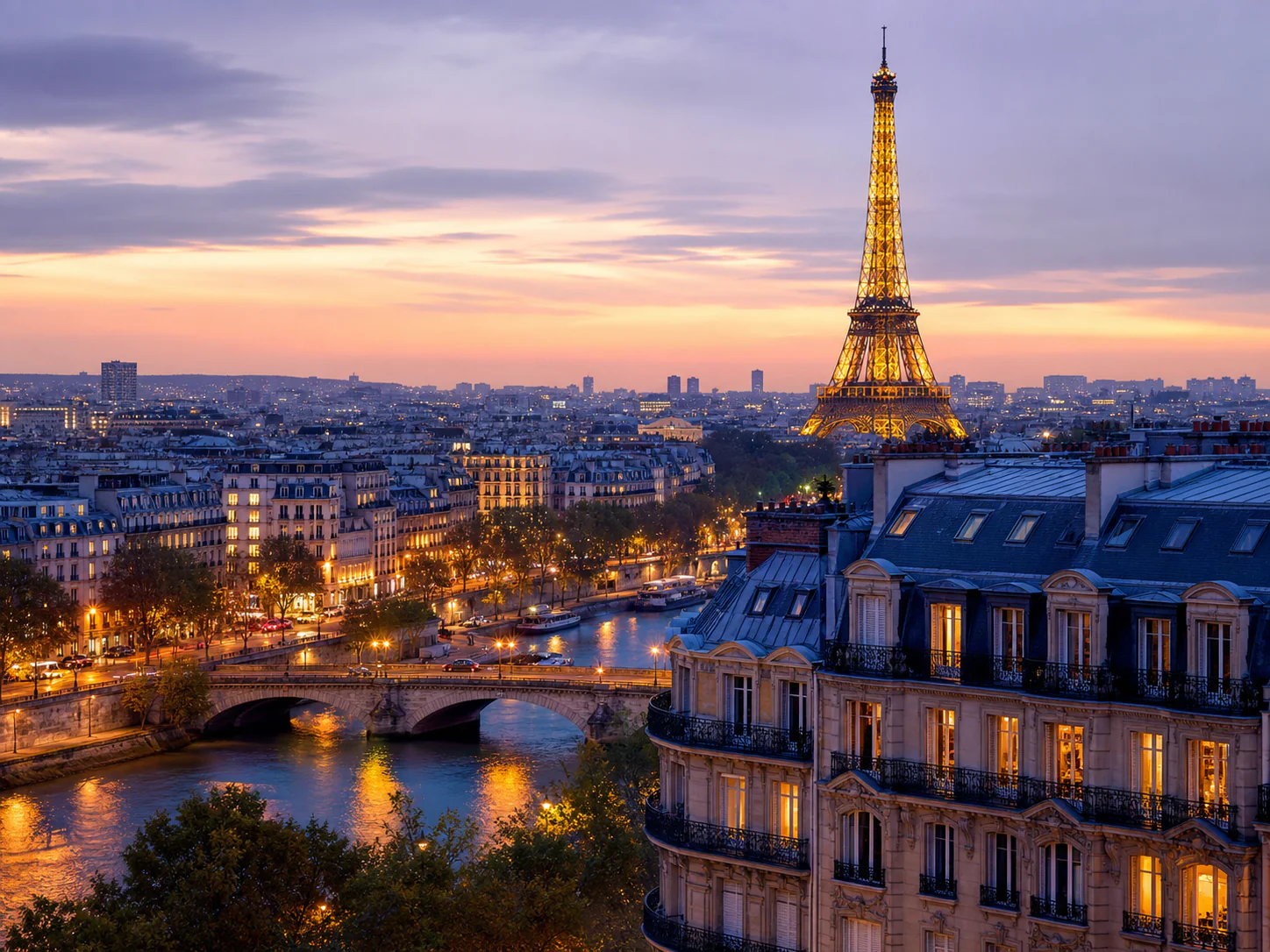 Business class to Paris